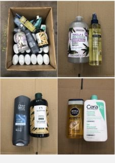 QUANTITY OF ASSORTED BEAUTY ITEMS TO INCLUDE THE BODY SHOP GINGER SHAMPOO - COLLECTION ONLY - LOCATION RIGHT RACK