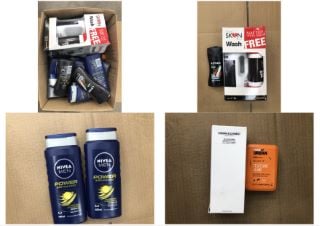 QUANTITY OF ASSORTED BEAUTY ITEMS TO INCLUDE NIVEA MEN POWER SHOWER GEL - COLLECTION ONLY - LOCATION RIGHT RACK