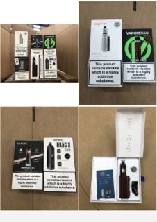 QUANTITY OF ASSORTED VAPES TO INCLUDE VAPRESSO XROS PRO RRP £115 ID MAY BE REQUIRED - COLLECTION ONLY - LOCATION RIGHT RACK