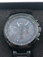 MENS BLUE TOMMY HILFIGER STAINLESS STEEL WATCH: LOCATION - TOP 50 RACK