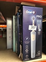 QUANTITY OF HEALTH & BEAUTY ITEMS  ORAL-B VITALITY PRO ELECTRIC TOOTHBRUSHES ADULTS, 1 HANDLE, 2 TOOTHBRUSH HEADS, 3 BRUSHING MODES INCLUDING SENSITIVE PLUS, 2 PIN UK PLUG, BLUE: LOCATION - D