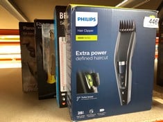 QUANTITY OF HEALTH & BEAUTY ITEMS  PHILIPS HAIR CLIPPER SERIES 5000 WITH TRIM-N-FLOW PRO TECHNOLOGY, CORDED AND CORDLESS USE, 28 LENGTH SETTINGS - HC5632/13, BLACK, 1 COUNT ( PACK OF 1): LOCATION - E