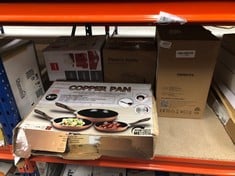 QUANTITY OF KITCHEN & APPLIANCES ITEMS TO INCLUDE NUOUUA COPPER PAN : LOCATION - E