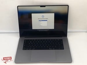 APPLE MACBOOK PRO 1TB SSD LAPTOP: MODEL NO A2485. APPLE M1 MAX CHIP, 32GB RAM, 16" SCREEN: LOCATION - A RACK