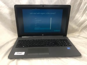 HP 250 G7 NOTEBOOK 128GB LAPTOP: MODEL NO TPN-C135. INTEL CELERON N4020, 4GB RAM,: LOCATION - T RACK