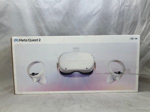 META QUEST 2 128GB VR HEADSET (RRP - £349): MODEL NO KW49CM: LOCATION - T RACK