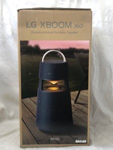 LG XBOOM 360 PORTABLE SPEAKER (RRP - £149.98): MODEL NO RP4G: LOCATION - T RACK