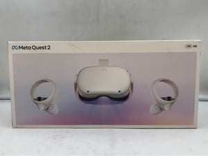 META QUEST 2 128GB V.R HEADSET: MODEL NO KW49CM:: LOCATION - U RACK