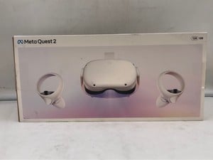 META QUEST 2 128GB V.R HEADSET. MODEL NO KW49CM:: LOCATION - U RACK