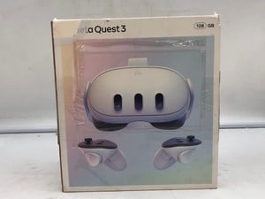 META QUEST 3 128GB VR HEADSET (RRP £409): LOCATION - U RACK