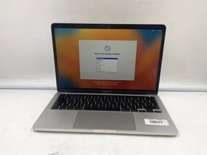 APPLE MACBOOK PRO 500GB LAPTOP.. INTEL CORE I5-1038NG7, 16GB RAM,: LOCATION - V RACK