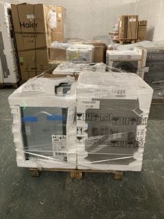 1X PALLET WITH TOTAL RRP VALUE OF £1531 TO INCLUDE 1X AEG BLT-IN ELEC DOUBLE OVEN TSL MODEL NO DUB535060 M, 1X HOOVER WASHING MACHINES MODEL NO H6WPB610M BCR8-80, 1X HOTPOINT WASHING MACHINES MODEL N