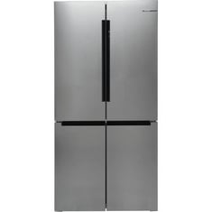 BOSCH SERIES 6 AMERICAN STYLE 4 DOOR FRIDGE FREEZER IN STAINLESS STEEL - MODEL NO. KFN96APEAG - RRP £899