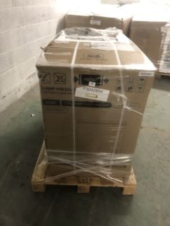 1X PALLET WITH TOTAL RRP VALUE OF £476 TO INCLUDE 1X HOOVER WASHING MACHINES MODEL NO H3W410TAG GE, 1X LOGIK FREEZERS CHEST MODEL NO L142CFW23 (TRADE CUSTOMERS ONLY)