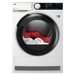 AEG 8KG HEAT PUMP TUMBLE DRYER: MODEL TR838P4B - RRP £649: LOCATION - C2