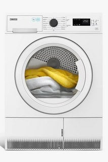 ZANUSSI 8KG CONDENSER DRYER: MODEL ZDC82B4PW - RRP £419: LOCATION - C3