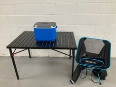 3 X CAMPING ITEMS INCLUDING COLEMAN COOLER.