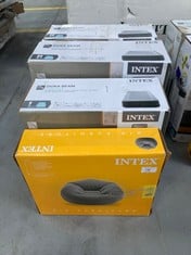 4 X INTEX INFLATABLE MATTRESSES VARIOUS MODELS AND SIZES INCLUDING 33CM.