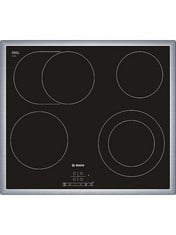 BOSCH SERIE 4 PKN645B17 HOBS BLACK INTEGRATED CERAMIC - HOB (BLACK, INTEGRATED, CERAMIC, GLASS & CERAMIC, 1200 W, CIRCA).