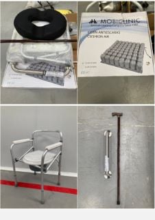 6 X MISCELLANEOUS ITEMS FOR THE ELDERLY INCLUDING GERIATRIC CHAIR .