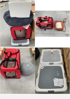 8 X PET PRODUCER INCLUDING FOLDING DOG CARRIER.