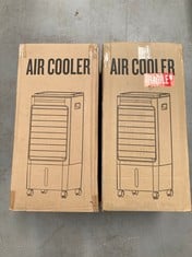 2 X PORTABLE AIR COOLER FAN MODEL RFS - 18R WHITE COLOUR.