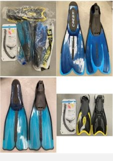 4 X DIVING ITEMS INCLUDING CRESSI SIZE M.