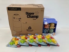 8 X BABY ITEMS VARIOUS MODELS INCLUDING DIAPER CHAMP MEDIUM .