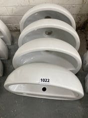 4 X TWYFORD OPTION 400MM BASIN RIGHT HAND - MODEL NO. OT4845WH - TOTAL LOT RRP £180