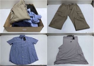 BOX OF MEN'S DESIGNER CLOTHING VARIOUS SIZES