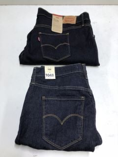 2 X DESIGNER JEANS TO INC LEVIS 314 SHAPING STRAIGHT JEANS - SIZE 20 W