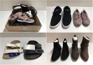 BOX OF VARIOUS FOOTWEAR VARIOUS SIZES (UNPAIRED)