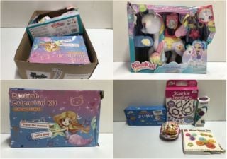 BOX OF CHILDREN'S TOYS TO INC KINDIKIDS SECRET SADDLE UNICORN