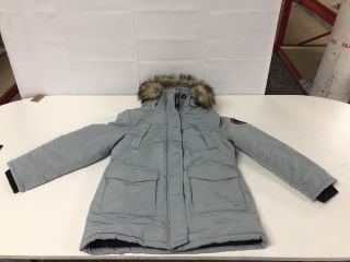 SUPERDRY EVEREST FAUX FUR HOODED PARKA - SIZE XL