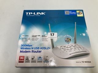 TP-LINK 300MBPS WIRELESS N USB ADSL2+ MODEM ROUTER