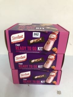 3 X SLIM FAST 7 DAY READY TO GO KIT (BEST BEFORE: 09/2024)