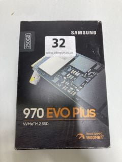 SAMSUNG 970 EVO PLUS NVME M.2 250GB SSD , READ SPEED 3500MB/S (SEALED)