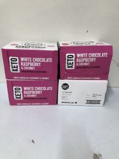 4 X KETO WHITE CHOCOLATE RASPBERRY & COCONUT BOOSTBALL BURNERS (BEST BEFORE: 30/09/2024)