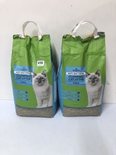 2 X ANTI-BACTERIAL CLUMPING CAT LITTER