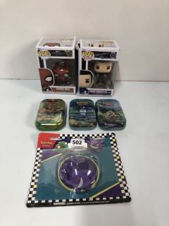 6 X GAMES & COLLECTABLES INC. POKÉMON CARD GAME & POP! MARVEL SPIDER-MAN NO WAY HOME BOBBLE-HEAD