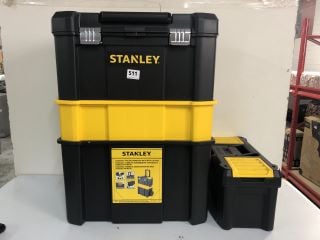 STANLEY ROLLING WORKSHOP WITH METAL LATCHES TO OL BOX & STANLEY TO OL BOX