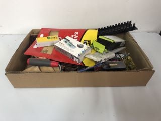 BOX OF TOOLS & HOME IMPROVEMENT ITEMS TO INC. FAITHFULL POINTING TROWEL