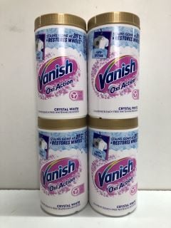 4 X VANISH OXI ACTION CRYSTAL WHITE CHLORINE BLEACH FREE WHITENING BOOSTER  1.41KG