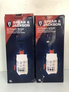 2 X SPEAR & JACKSON 5L PRESSURE SPRAYERS