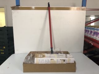 BOX OF ITEMS TO INC.MICROFIBER SPRAY MOP