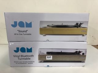 JAM SOUND ALL IN ONE TURNTABLE PLAYER & JAM SOUND VINYL BLUETO OTH TURNTABLE PLAYER