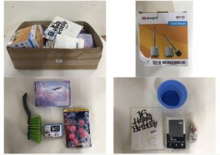 BOX OF ITEMS TO INC IBERGRIF TOILET BRUSH