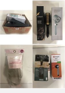 BOX OF ITEMS TO INC. SHINLEA ROUND BRUSH