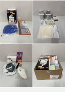 BOX OF ITEMS TO INC.STATUS 3-TIER HEATED AIRER COVER