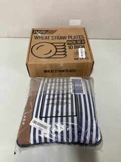 BOX OF ITEMS TO INC.ZUVO WHEAT STRAW PLATES